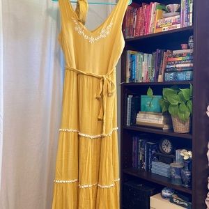 Boho Yellow Dress with Matching headband